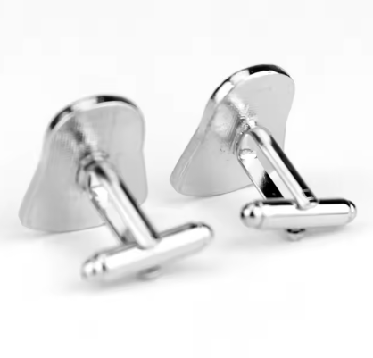 Dark Helmet Cufflinks for Men – High-Quality Metal French Shirt Cuffs