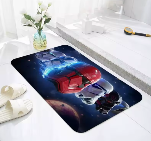 Space-Themed Anti-Slip Door Mat – Bathroom & Entryway Home Decor Rug