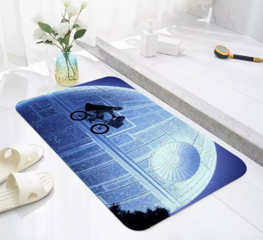 Space-Themed Anti-Slip Door Mat – Bathroom & Entryway Home Decor Rug